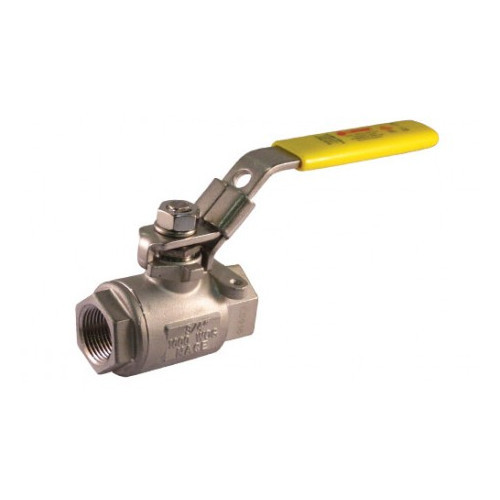 Jomar Valve 100-965 One-Inch, Female NPT, Two-Piece Stainless Steel, Full-Port Ball Valve