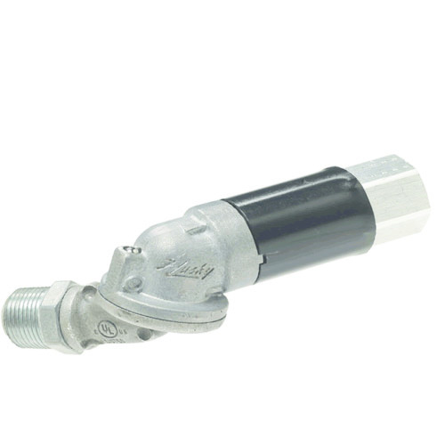 Husky 3/4 inch Male Multi-Plane Swivel connected to 3/4 inch Female Re-connectable Safe-T-Break®
