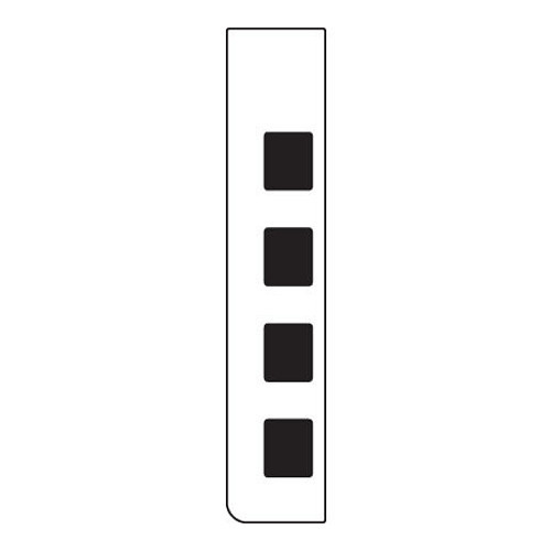 Gilbarco ENE0402G002 Left-Side Softkey Overlay, Black on White for Encore S Series Dispensers