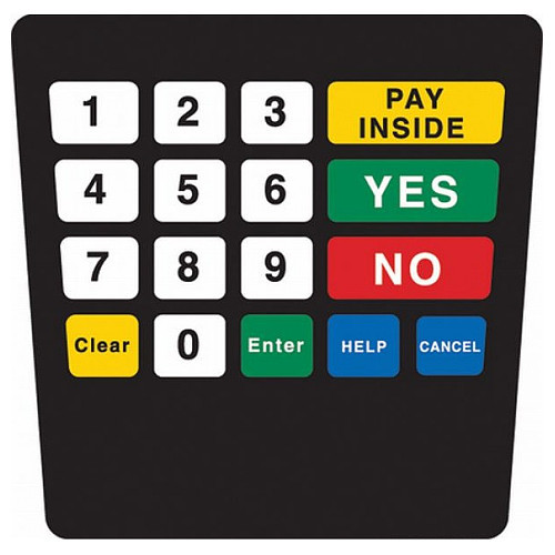 Gilbarco ENE1701G142 ECIM Keypad Overlay for Pilot Encore S Series Dispensers