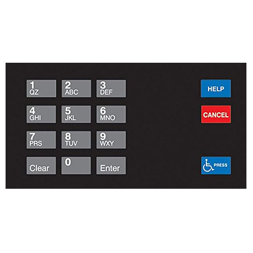 Gilbarco EU03004G006 Phillips English CRIND Keypad Overlay for Eclipse and Encore S Series Dispensers