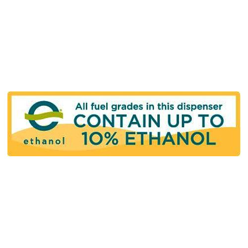 Performance Ink PID-235C "All Fuel Grades Contain Up to 10% Ethanol" Decal