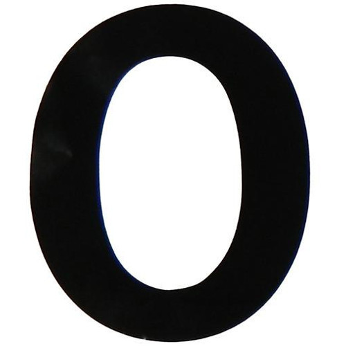 Performance Ink VL-4-0 4-Inch Black Vinyl Number 0 Decal